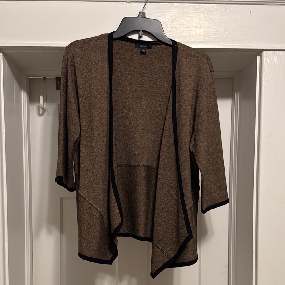 Alfani Brown Women's Sweater cardigan, 3/4 sleeves, size L
